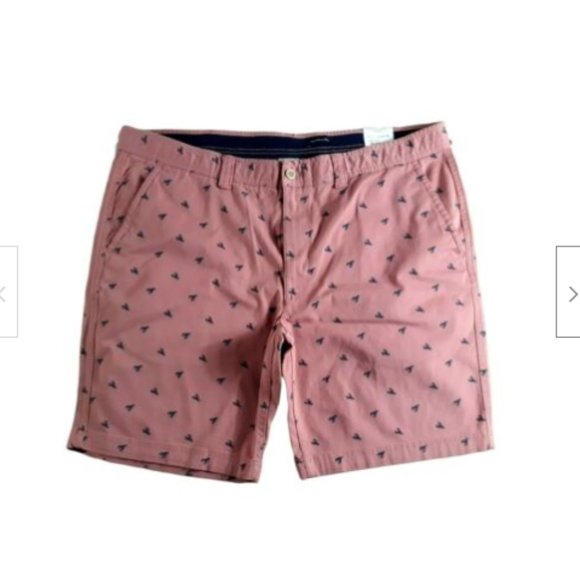 St. John's Bay Men's Power Stretch Chino Shorts Size 44 Washed Lobster Color - Picture 4 of 11